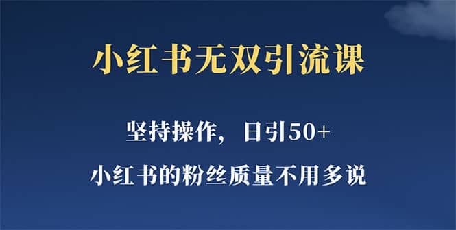 小红书无双课一天引50+女粉，不用做视频发视频，小白也很容易上手拿到结果-时光资源网