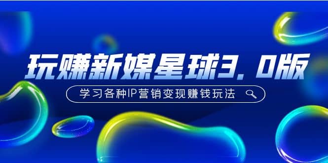 《玩赚新媒星球3.0版》学习各种IP营销变现玩法（价值498）-时光资源网