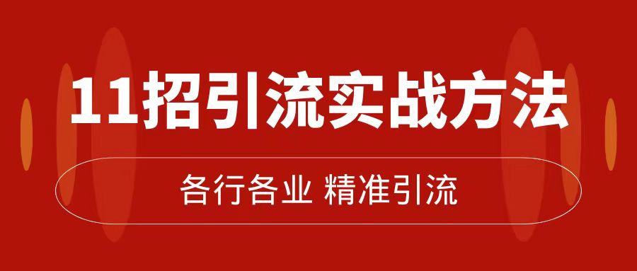 精准引流术：11招引流实战方法，让你私域流量加到爆（11节课完整版）-时光资源网
