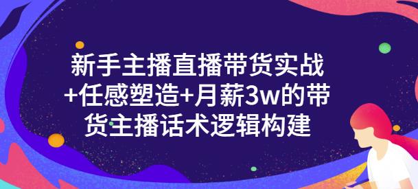 新手主播直播带货实战+信任感塑造+月薪3w的带货主播话术逻辑构建-时光资源网