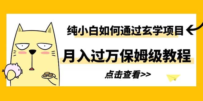 纯小白如何通过玄学项目月入过万保姆级教程-时光资源网