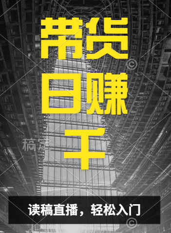 视频号技术直播带货， 会读稿就行，小白日入1000+-时光资源网