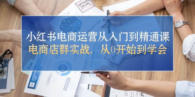 小红书电商运营从入门到精通课，电商店群实战，从0开始到学会-时光资源网