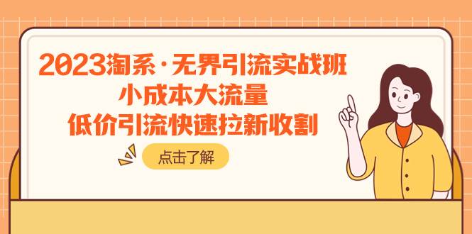 2023淘系·无界引流实战班：小成本大流量，低价引流快速拉新收割-时光资源网