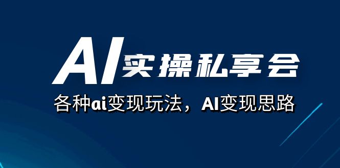 AI实操私享会，各种ai变现玩法，AI变现思路（67节课）-时光资源网