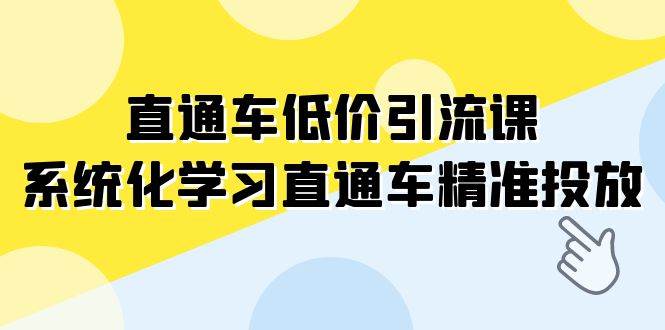 直通车-低价引流课，系统化学习直通车精准投放（14节课）-时光资源网