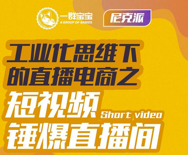 尼克派·工业化思维下的直播电商之短视频锤爆直播间，听话照做执行爆单-时光资源网