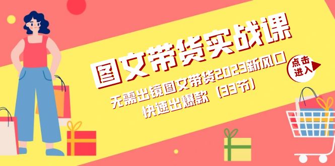 图文带货实战课：无需出镜图文带货2023新风口，快速出爆款（33节）-时光资源网