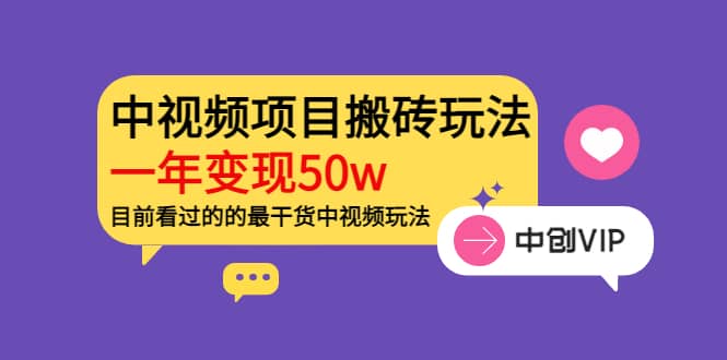 《老吴·中视频项目搬砖玩法，一年变现50w》目前看过的的最干货中视频玩法-时光资源网