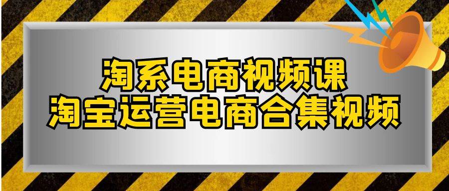 淘系-电商视频课，淘宝运营电商合集视频（33节课）-时光资源网