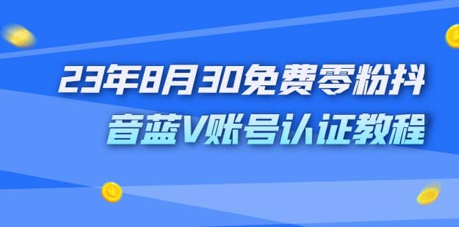 外面收费1980的23年8月30免费零粉抖音蓝V账号认证教程-时光资源网