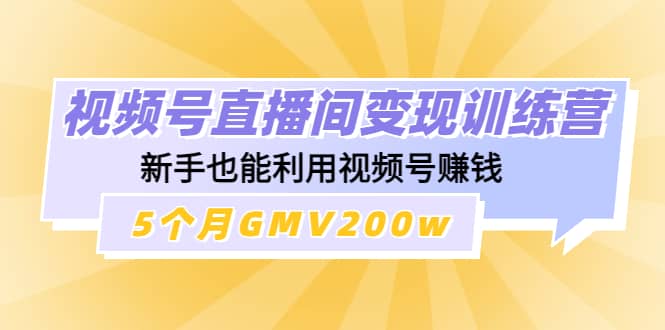 视频号直播间变现训练营-时光资源网