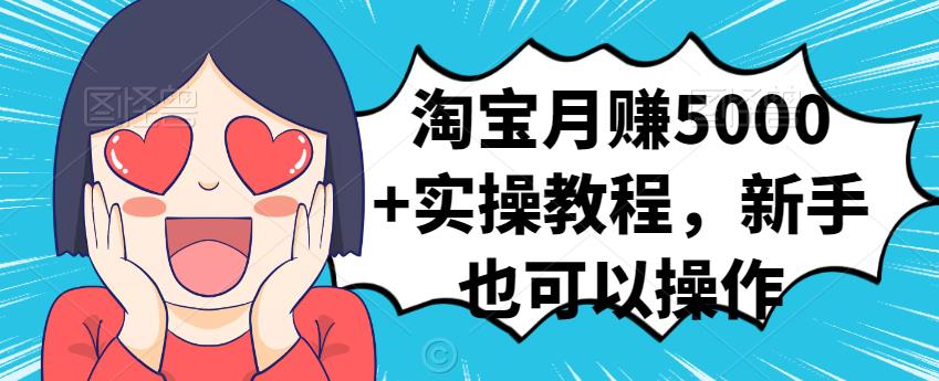 淘宝月赚5000+实操教程，新手也可以操作-时光资源网