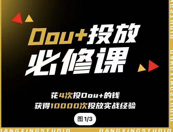 代同学DOU+投放训练营，用付费流量撬动大额自然流量，过得超额变现转化-时光资源网