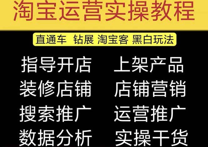 2023淘宝开店教程0基础到高级全套视频网店电商运营培训教学课程（2月更新）-时光资源网