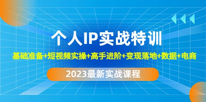2023个人IP实战特训：基础准备+短视频实操+高手进阶+变现落地+数据+电商-时光资源网