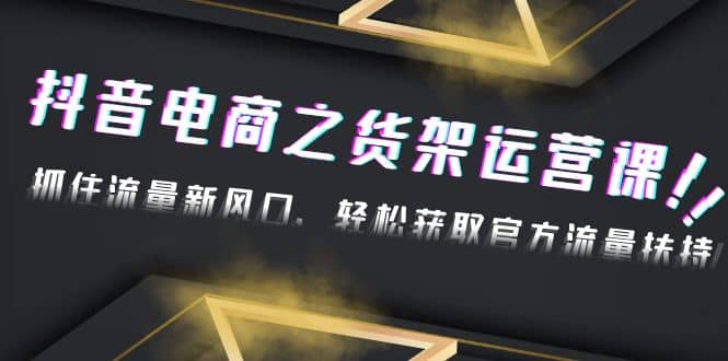 2023抖音电商之货架运营课：抓住流量新风口，轻松获取官方流量扶持-时光资源网