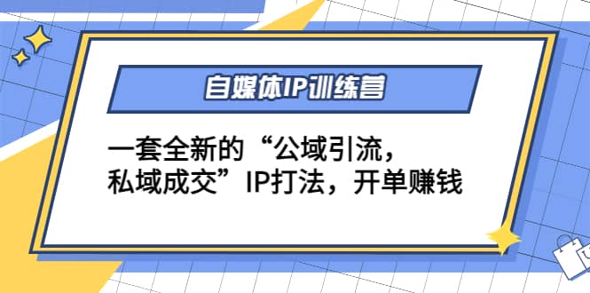 自媒体IP训练营(12+13期)一套全新的“公域引流，私域成交”IP打法-时光资源网