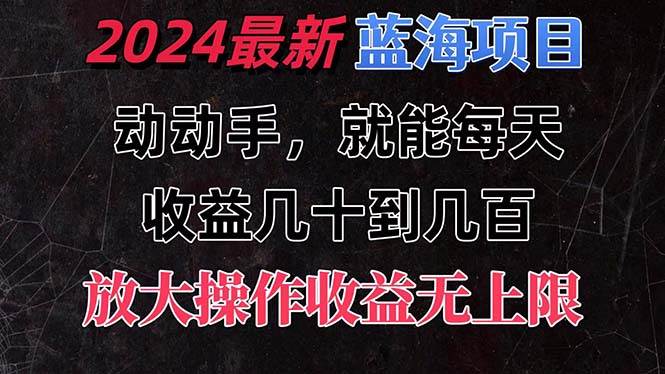 有手就行的2024全新蓝海项目，每天1小时收益几十到几百，可放大操作收…-时光资源网