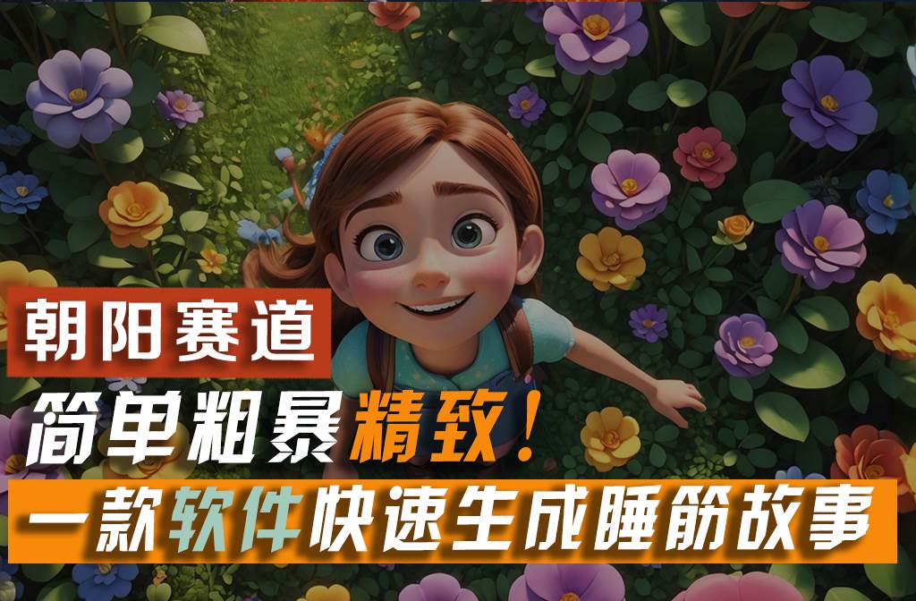 利用一款软件5分钟一条爆款睡前故事，简单粗暴精致！小白月入2w+-时光资源网