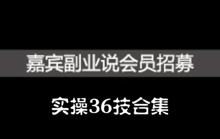 嘉宾副业说实操36技合集，价值1380元-时光资源网