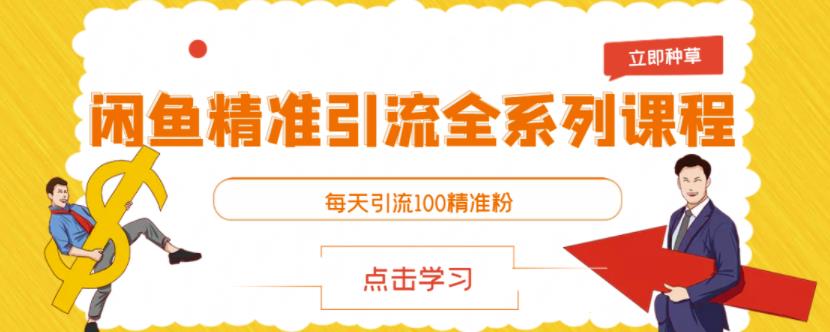 闲鱼精准引流全系列课程，每天引流100精准粉【视频课程】-时光资源网
