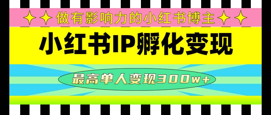 某收费培训-小红书IP孵化变现：做有影响力的小红书博主-时光资源网