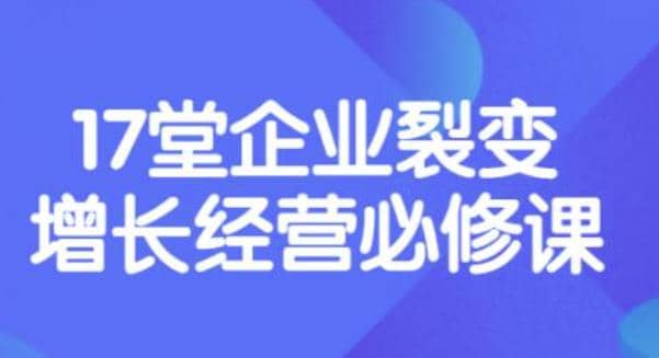 《盈利增长17堂必修课》企业裂变增长的经营智慧，带你了解增长的本质-时光资源网