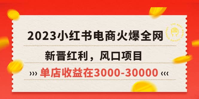 2023小红书电商火爆全网，新晋红利，风口项目，单店收益在3000-30000-时光资源网