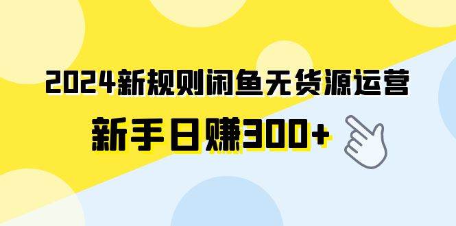 2024新规则闲鱼无货源运营新手日赚300+-时光资源网