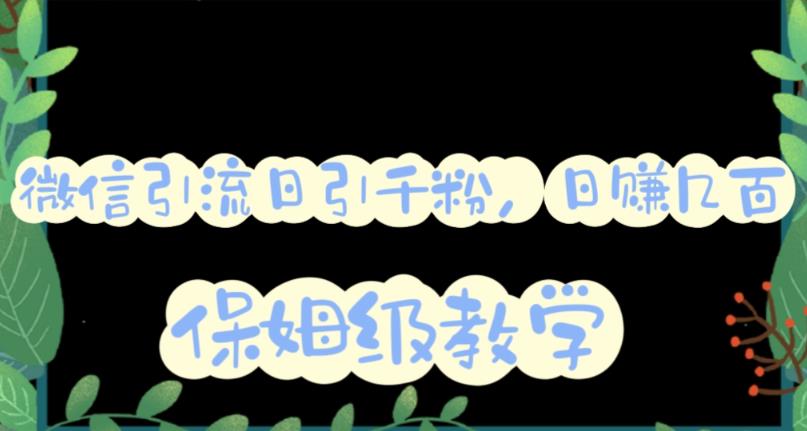 微信互推圈半自动引流方案，矩阵操作日引千人思路【详细视频教程】-时光资源网
