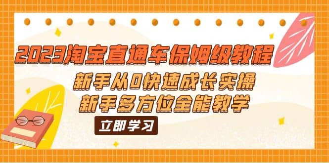 2023淘宝直通车保姆级教程：新手从0快速成长实操，新手多方位全能教学-时光资源网
