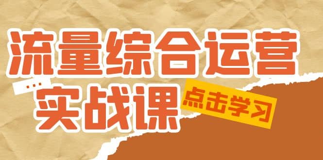 流量综合·运营实战课：短视频、本地生活、个人IP知识付费、直播带货运营-时光资源网