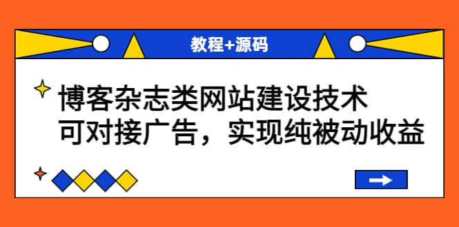 博客杂志类网站建设技术，可对接广告，实现纯被动收益（教程+源码）-时光资源网
