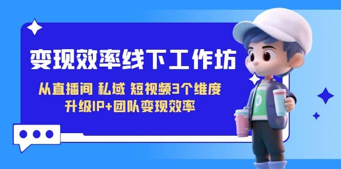 变现-效率线下工作坊，从直播间、私域、短视频3个维度 升级IP+团队变现效率-时光资源网