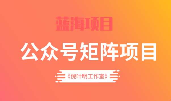 蓝海公众号矩阵项目训练营，0粉冷启动，公众号矩阵账号粉丝突破30w-时光资源网