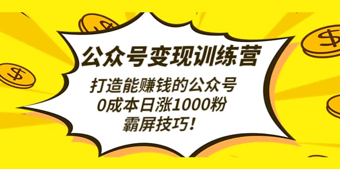 公众号变现训练营（第3期）-时光资源网