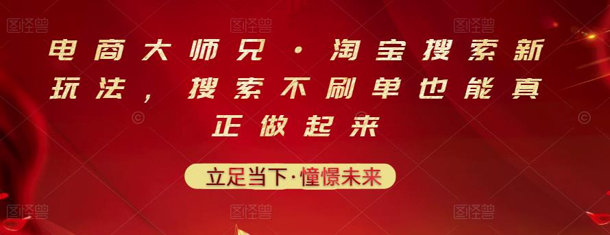电商大师兄·淘宝搜索新玩法，搜索不刷单也能真正做起来-时光资源网