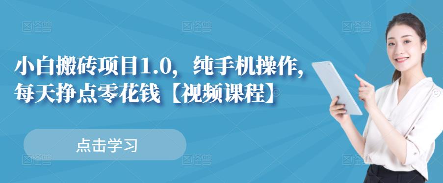 小白搬砖项目1.0，纯手机操作，每天兼职挣点零花钱-时光资源网