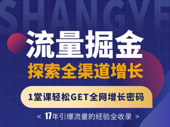 张琦流量掘金探索全渠道增长，1堂课轻松GET全网增长密码-时光资源网