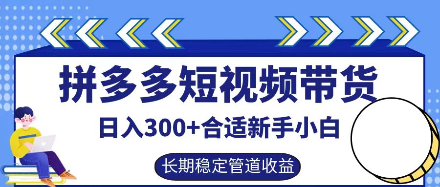 拼多多短视频带货日入300+实操落地流程-时光资源网