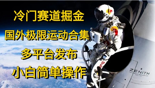 冷门赛道掘金，极限运动合集，多平台发布，小白简单操作-时光资源网