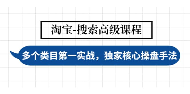 淘宝-搜索高级课程：多个类目第一实战，独家核心操盘手法-时光资源网