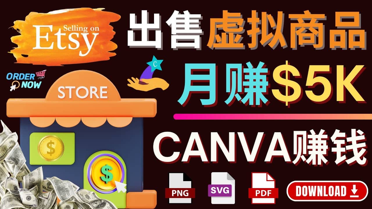 通过Etsy出售Canva模板，操作简单，收益高，月赚5000美元-时光资源网