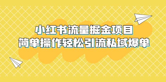 外面收费398小红书流量掘金项目，简单操作轻松引流私域爆单-时光资源网