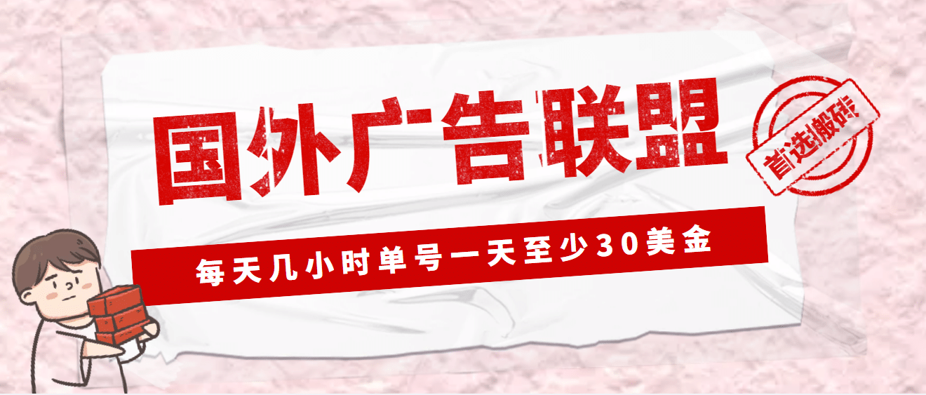 外面收费1980最新国外LEAD广告联盟搬砖项目，单号一天至少30美元(详细教程)-时光资源网