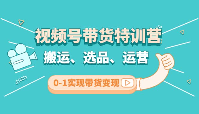 视频号带货特训营(第3期)：搬运、选品、运营、0-1实现带货变现-时光资源网