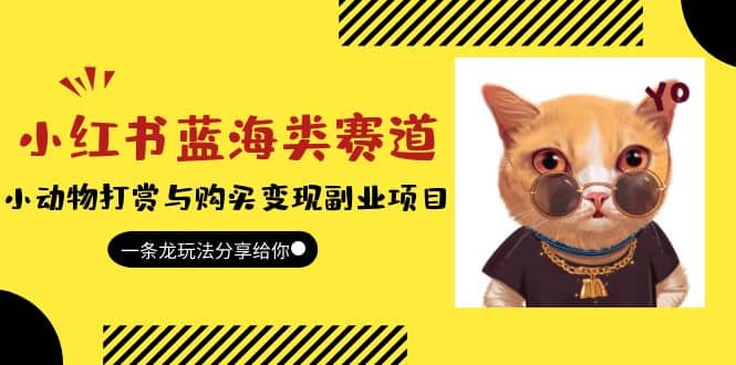 小红书蓝海类赛道：小动物打赏与购买变现副业项目，一条龙玩法分享给你-时光资源网
