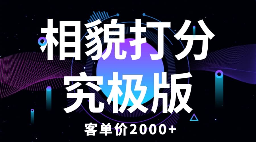 相貌打分究极版，客单价2000+纯新手小白就可操作的项目-时光资源网