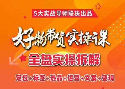 抖音好物带货实操课，全盘拆解抖音好物带货号全套流程打法-时光资源网